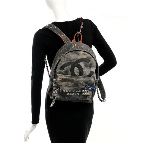 chanel graffiti printed canvas backpack price|vintage Chanel backpacks.